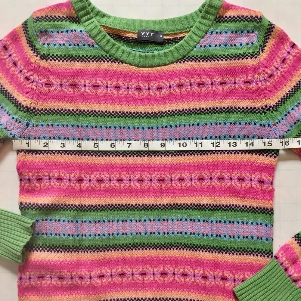 Vintage Holidays Multi color knit sweater Size S - Picture 5 of 8